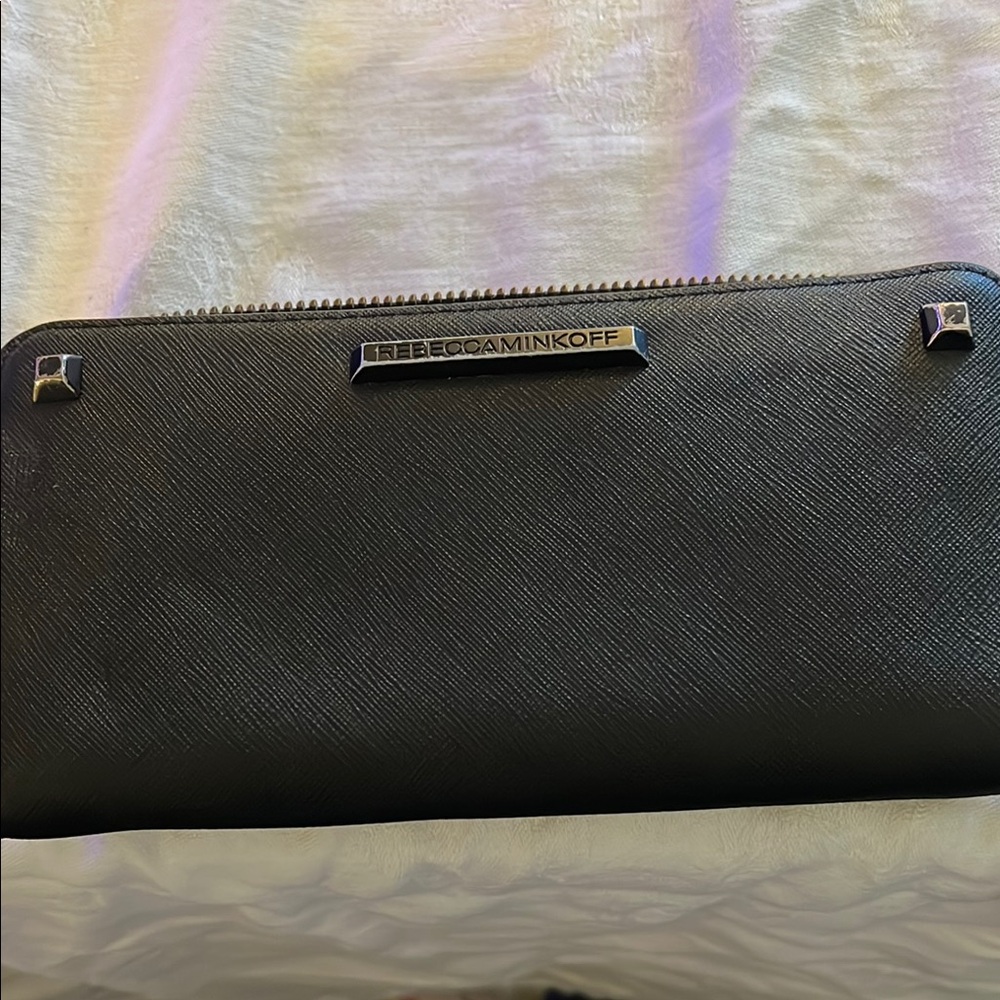 Rebecca Minkoff Black Wallet Sleek Minimalist Design